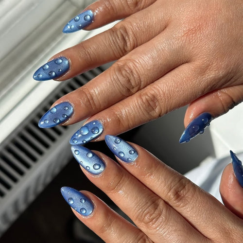 Artificial nails in stylish drip design Bowlift