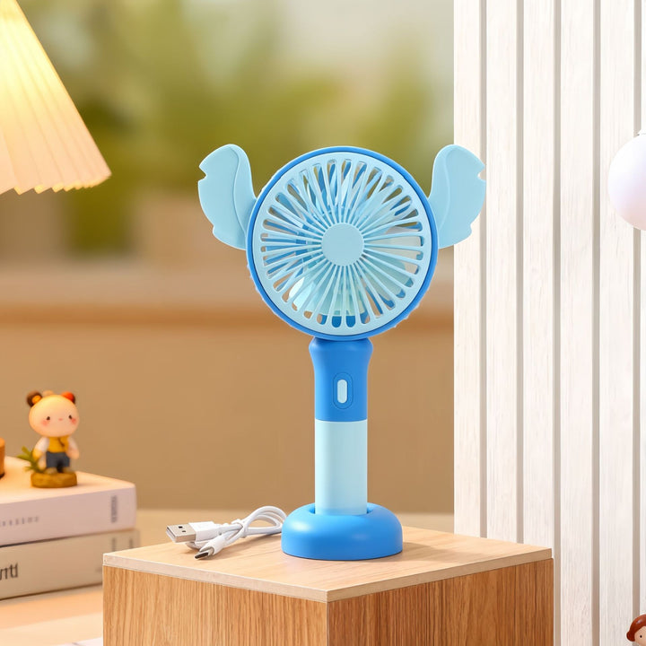 Women's Portable Hand Fan in Playful Elephant Design Bowlift