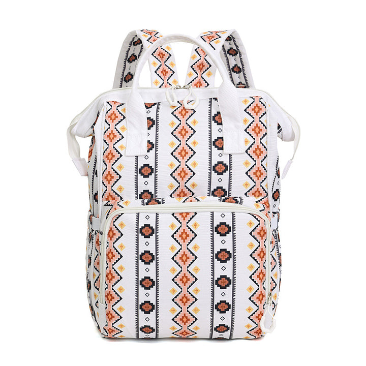 Geometric Patterned Travel Backpack