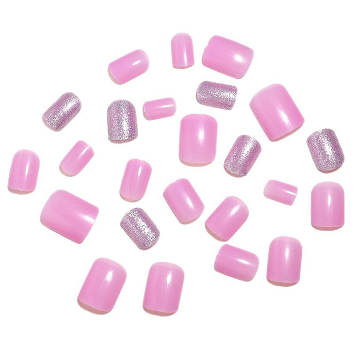 Decorative Press-On Nail Set with Glitter Accents Bowlift