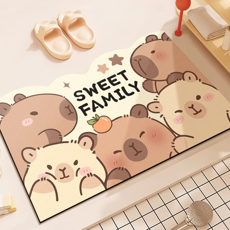 Cartoon-Themed Bathroom Mat