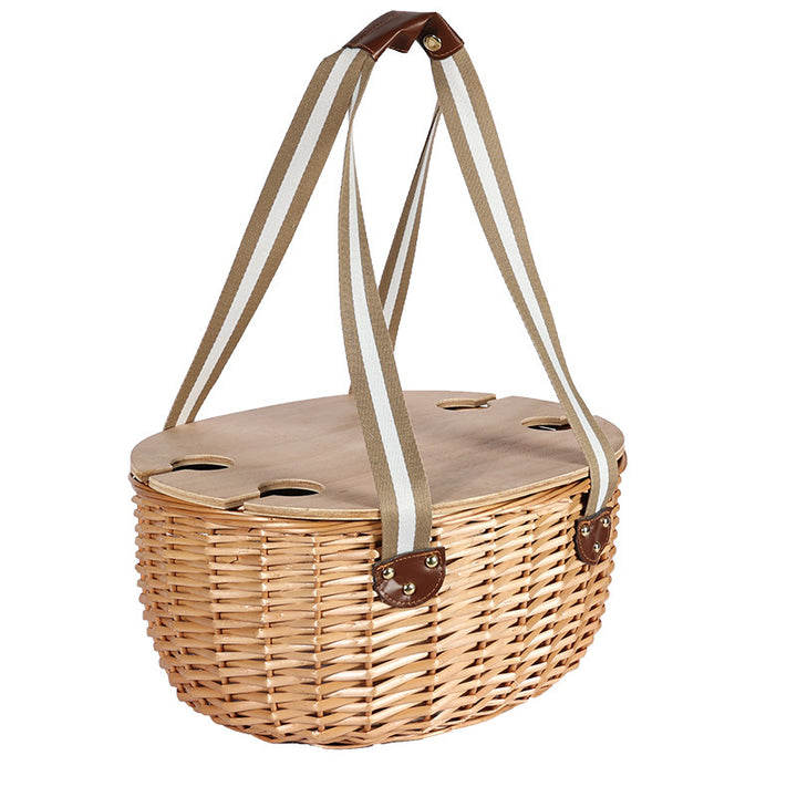 Ladies Picnic Basket with Practical Folding Table Bowlift