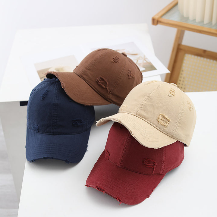 Women Casual Destroyed-Basecap Bowlift