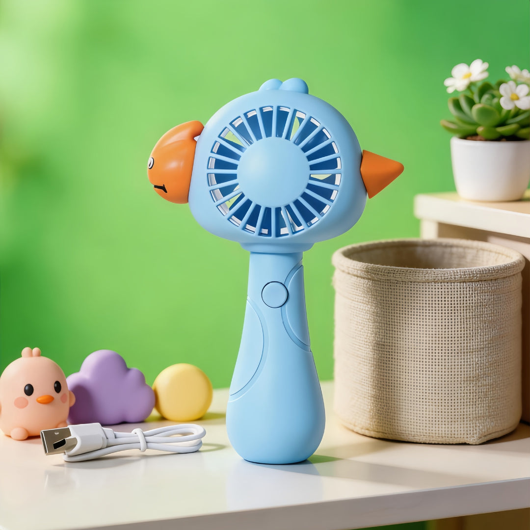 Women's portable handheld fan in creative animal design Bowlift