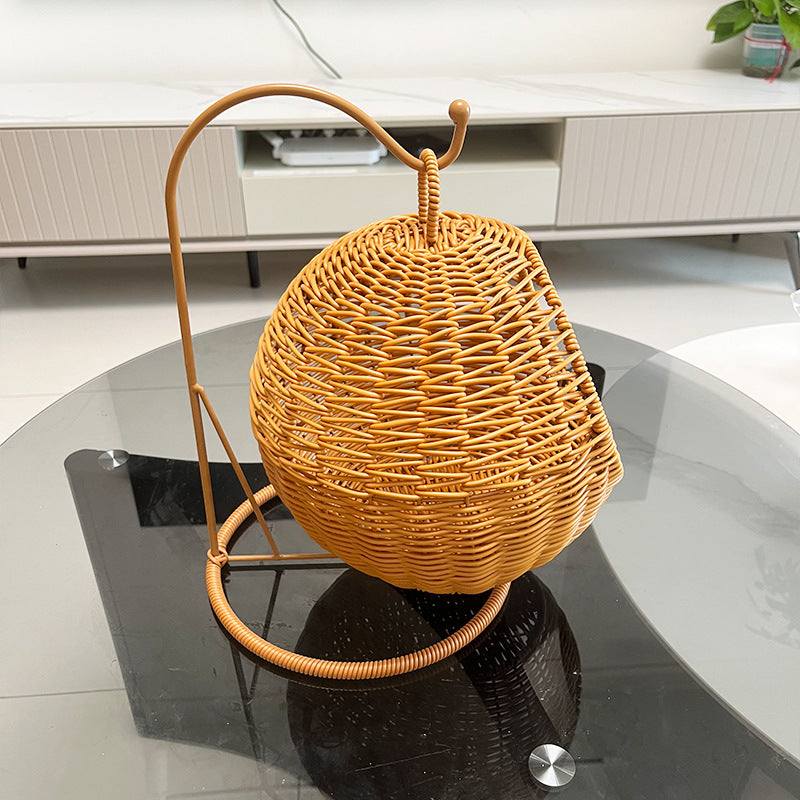 Women's Round Braided Basket with Stand Bowlift