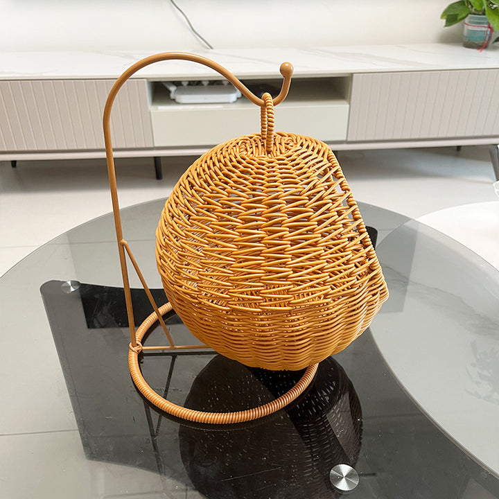 Women's Round Braided Basket with Stand Bowlift