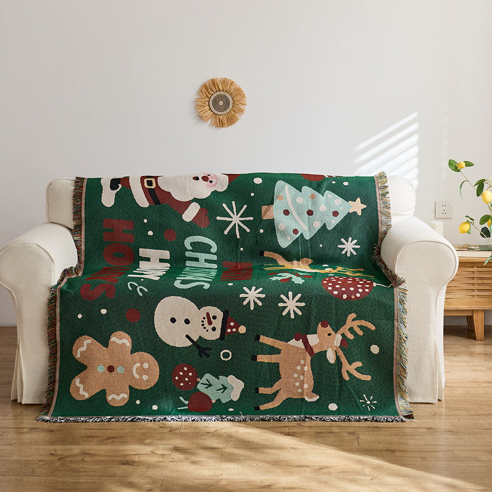 Festive Holiday Themed Throw Blanket