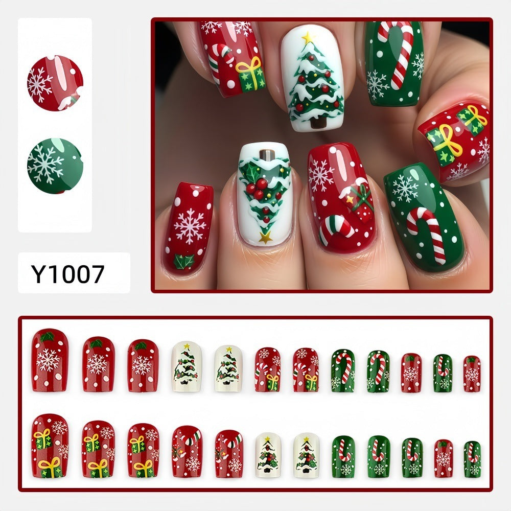 Christmas art nails in festive design Bowlift