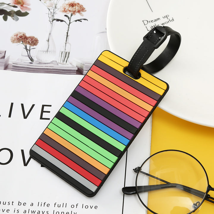 Unisex Luggage Tag with Modern Geometric Design Bowlift