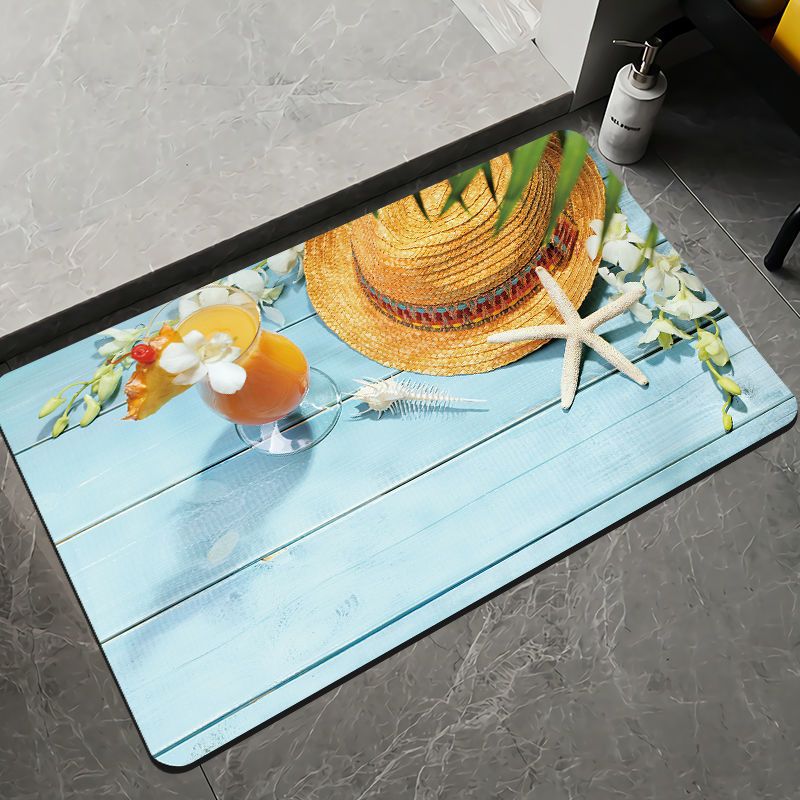 Elegant Floral Design Bath Mat Bowlift