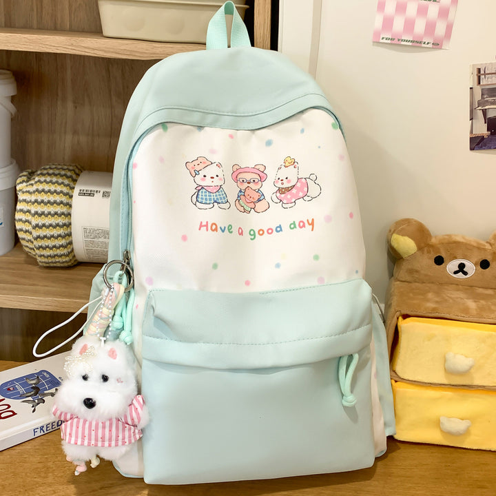 Cute Character Print Backpack