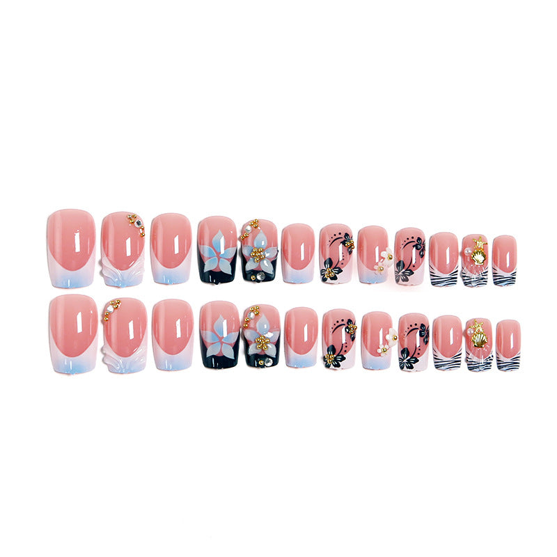 Creative Nail Art Set with Flower and Butterfly Design Bowlift