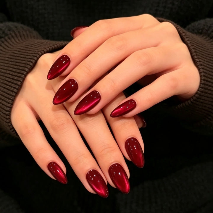 Glossy Stiletto Press-On Nails Bowlift