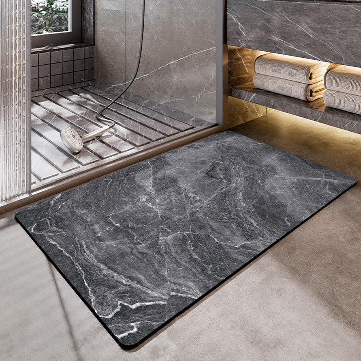 Unisex Marble Pattern Bath Mat Bowlift