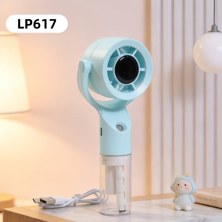 Women's Portable Spray Hand Fan with USB Charging Function and Ergonomic Design Bowlift