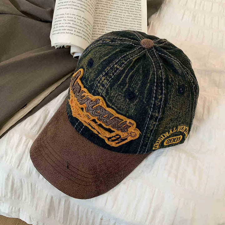 Men's Vintage Denim Baseball Cap Bowlift