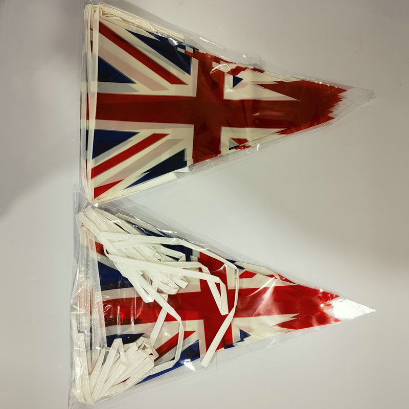 Independence Day outdoor patriotic triangle pennant bunting garland with reinforced tie tape Bowlift