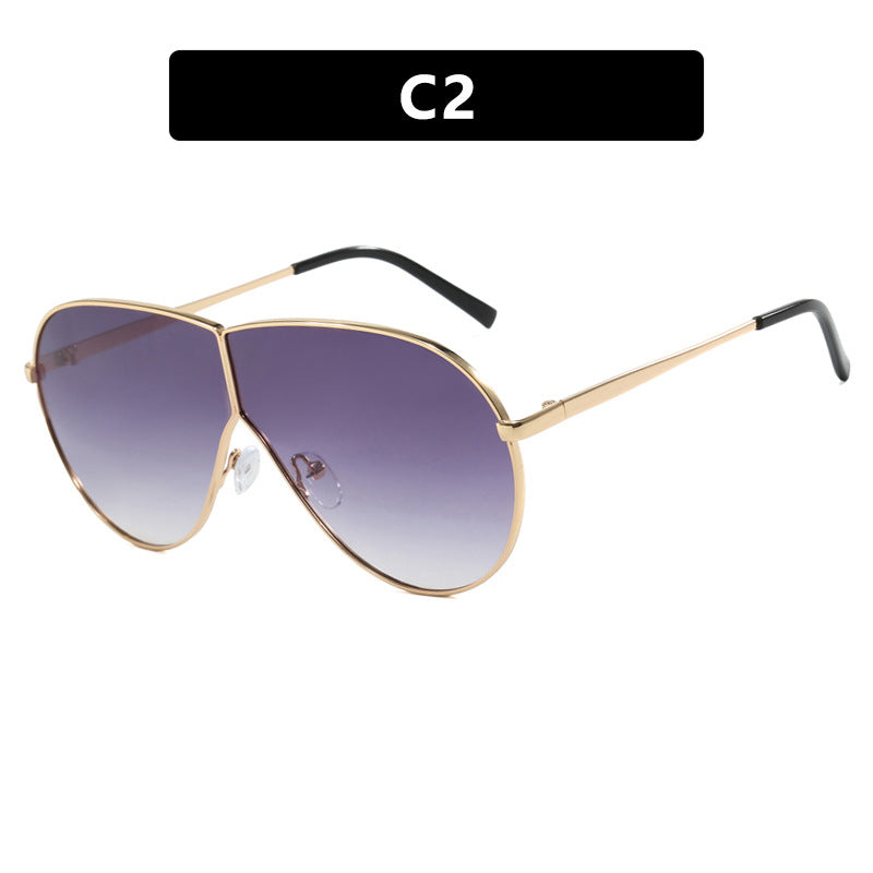 Women's pilot sunglasses with elegant golden frame and blue lenses Bowlift