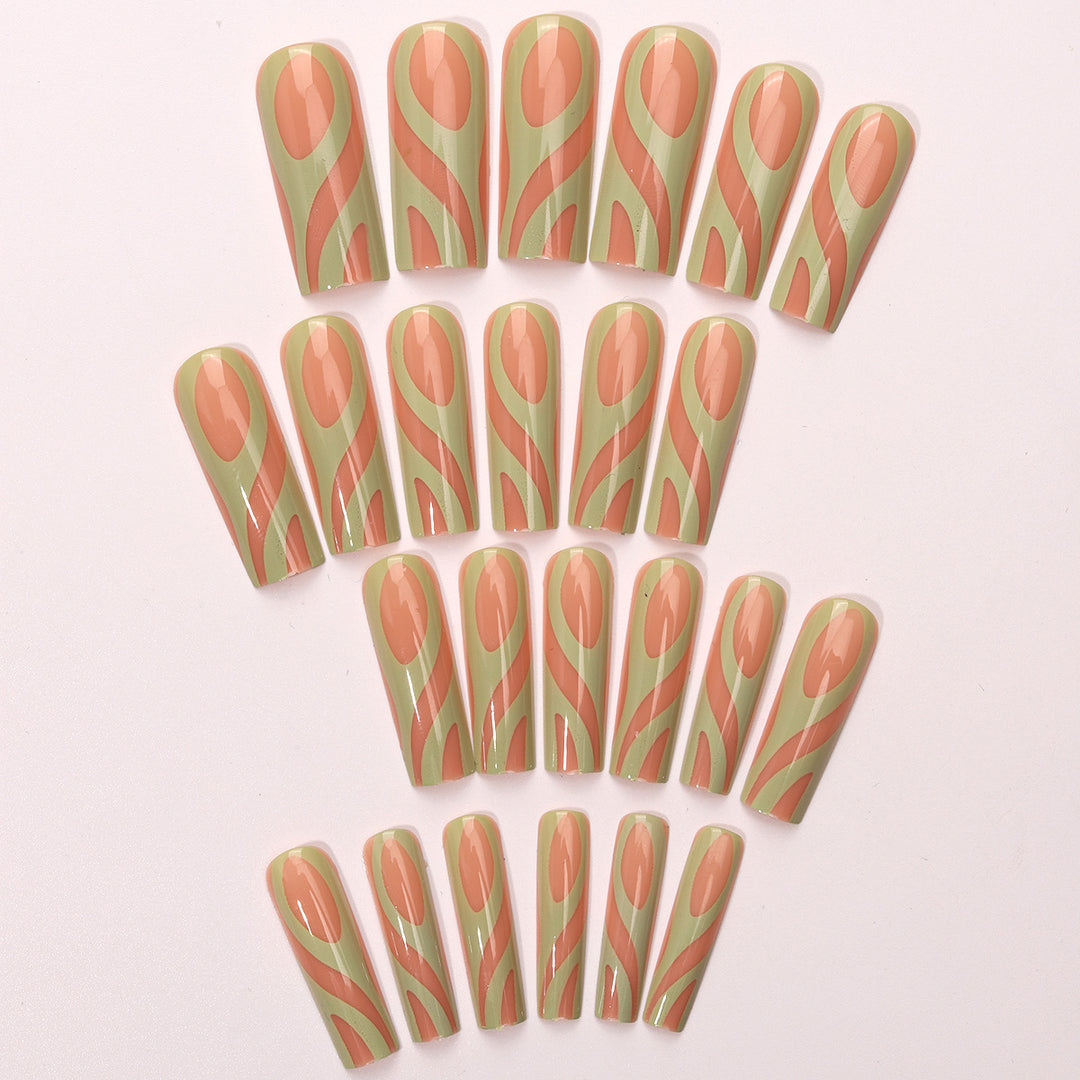 Creative Abstract Art Press-On Nail Tips Bowlift