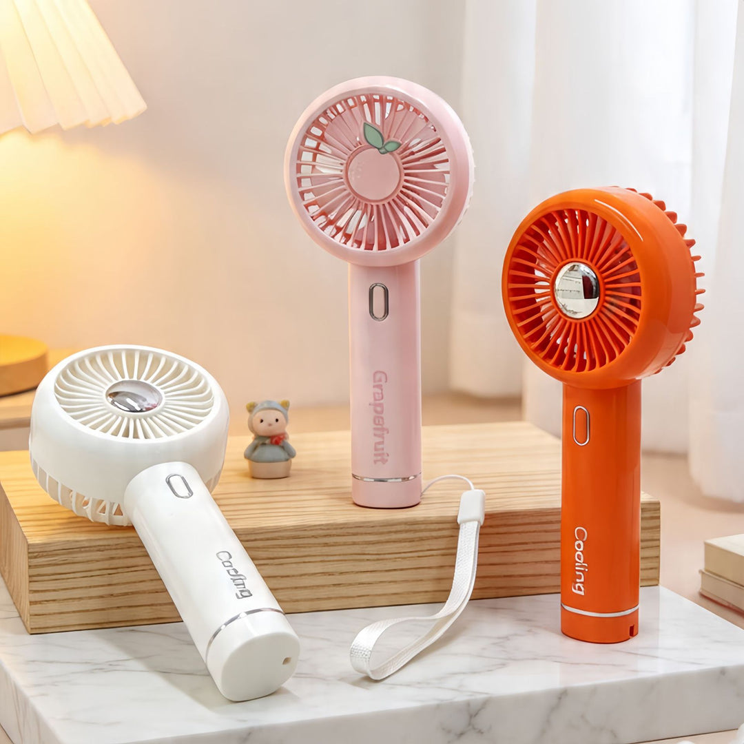 Women Portable Hand Fan with USB Charging Function and Innovative Design Bowlift