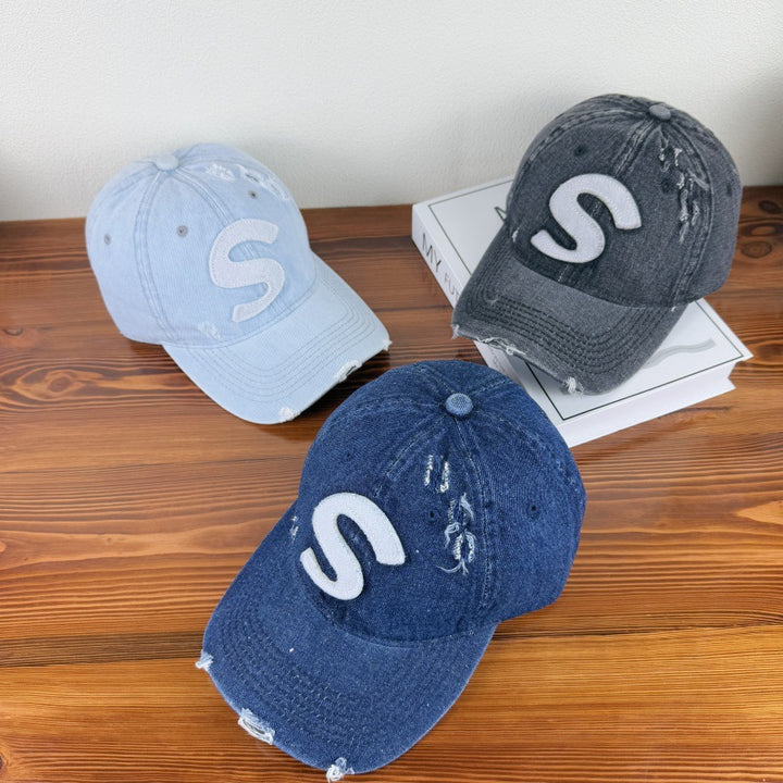 Women's Distressed Graphic Logo Baseball Cap Bowlift