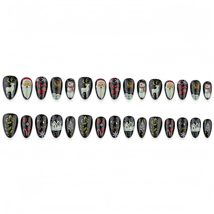 Festive artificial nail set with Christmas motifs Bowlift