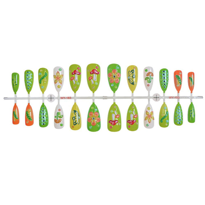 Creative Nature-Themed Press-On Nails Bowlift
