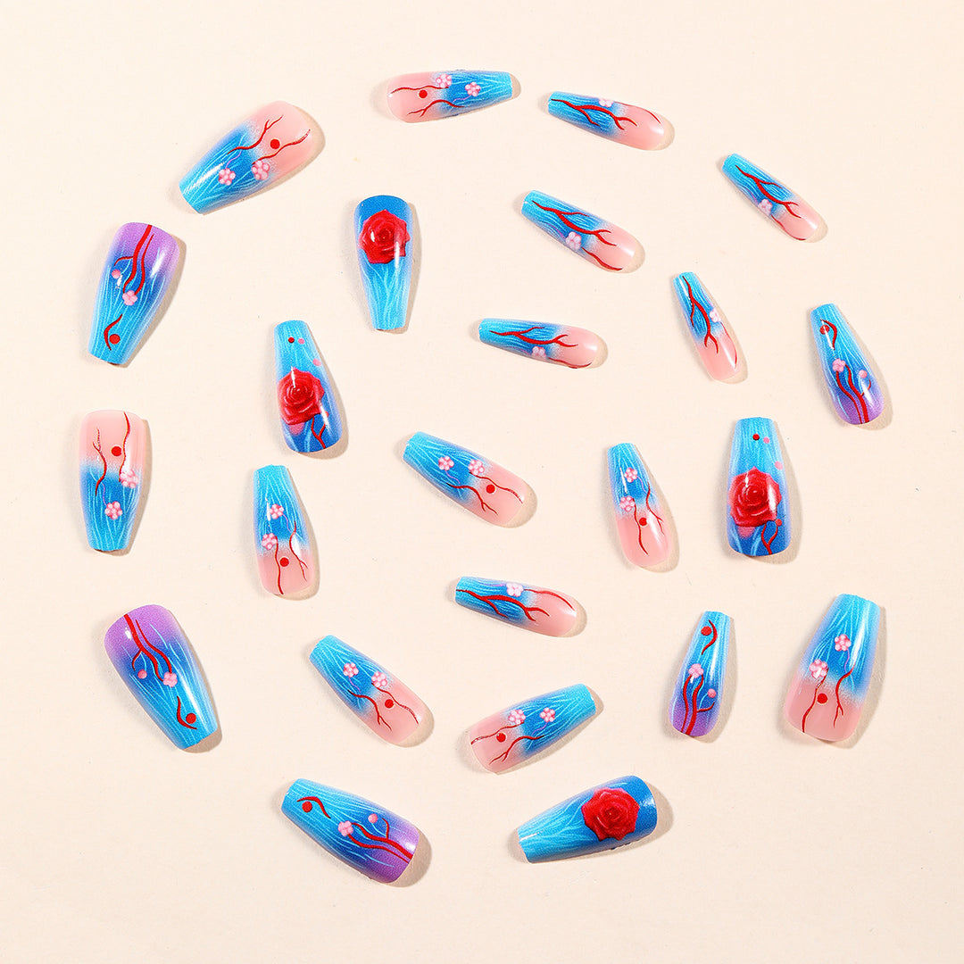 Floral 3D Nail Art Extensions Bowlift