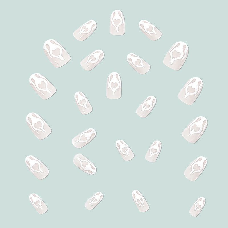 Creative nail art with heart design Bowlift
