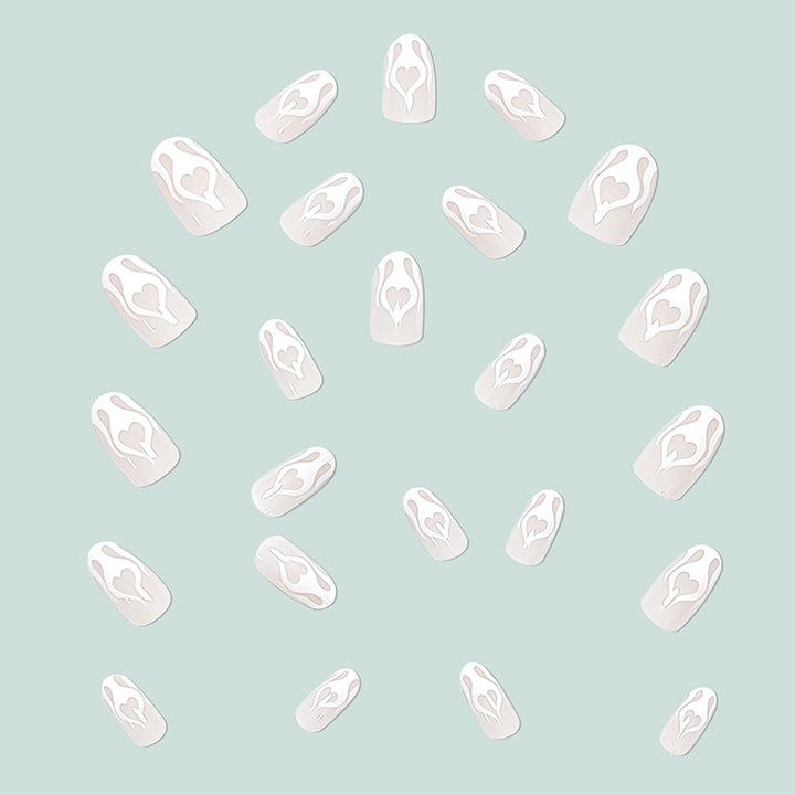 Creative nail art with heart design Bowlift