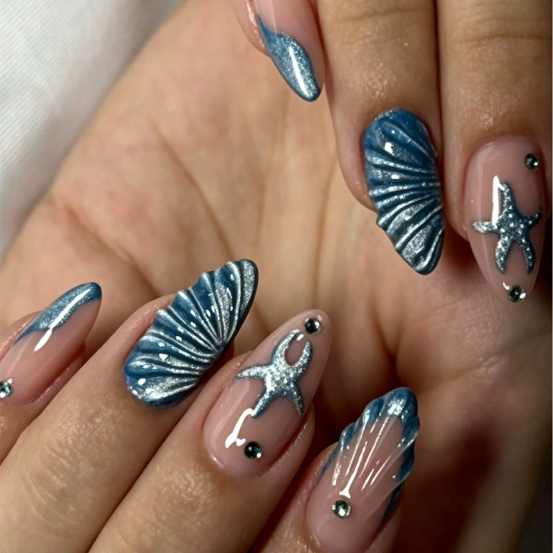 Artistic Nail Design Set with Oceanic Elements Bowlift