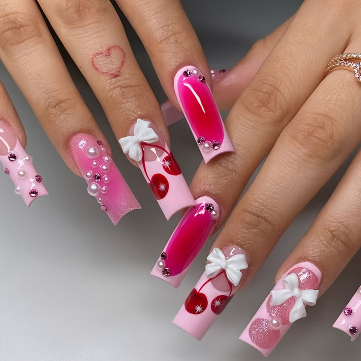 Creative Artistic Press-On Nails Bowlift