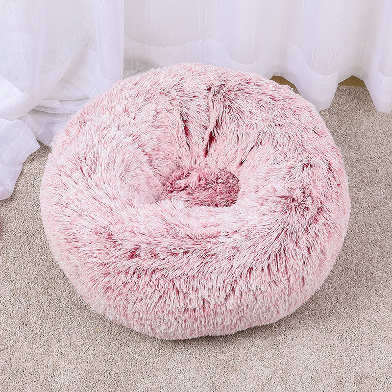 Women Round Plush Pet Bed Bowlift