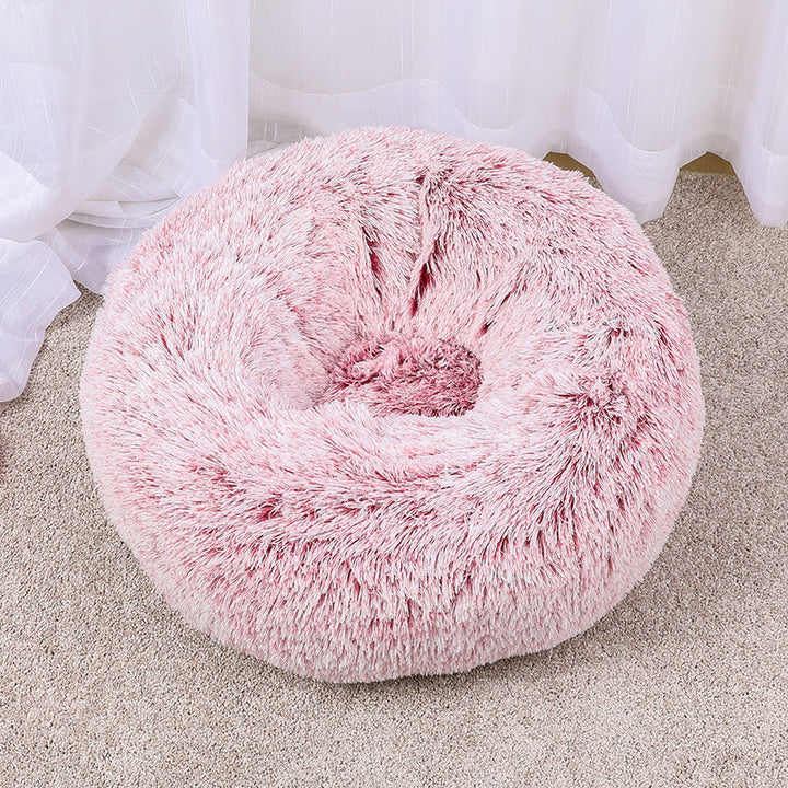 Women Round Plush Pet Bed Bowlift