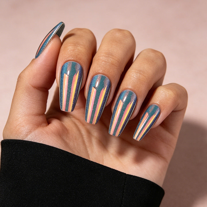 Glossy Long Stiletto Press-On Nails Bowlift