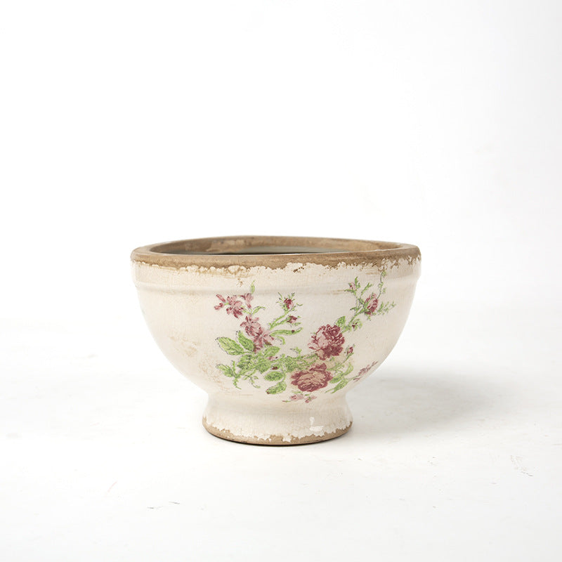 Floral Ceramic Planter Bowlift
