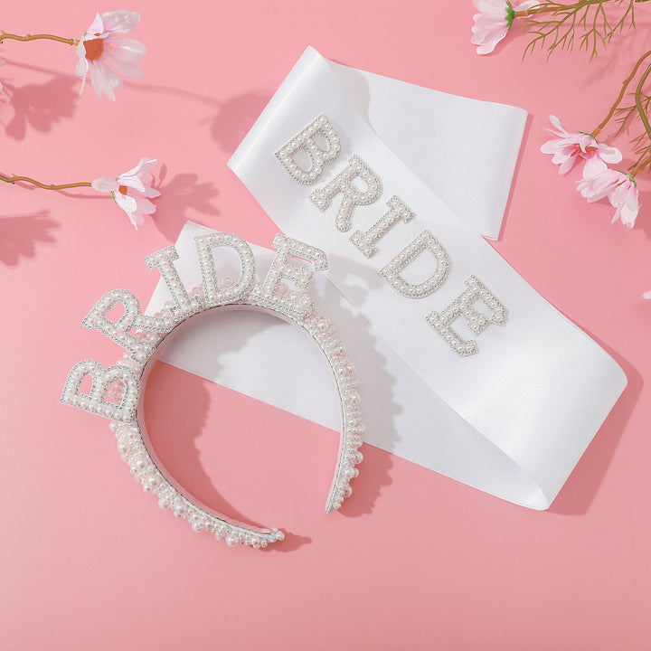 Women's Bridal Satin Ribbon with Sparkling Crystals Bowlift