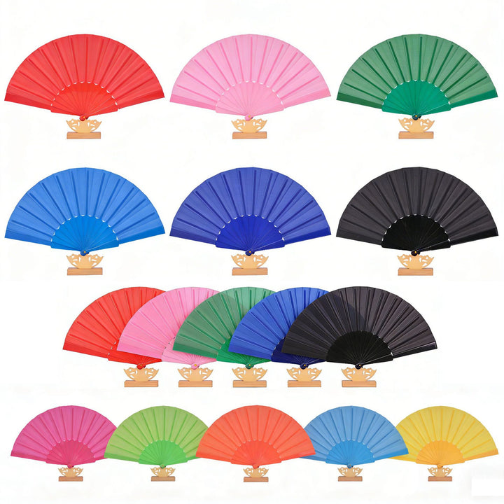 Women's artistic hand fan with filigree wooden handle Bowlift