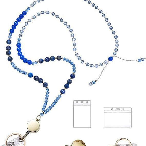 Beaded Eyewear Lanyard with Retractable Clip Bowlift
