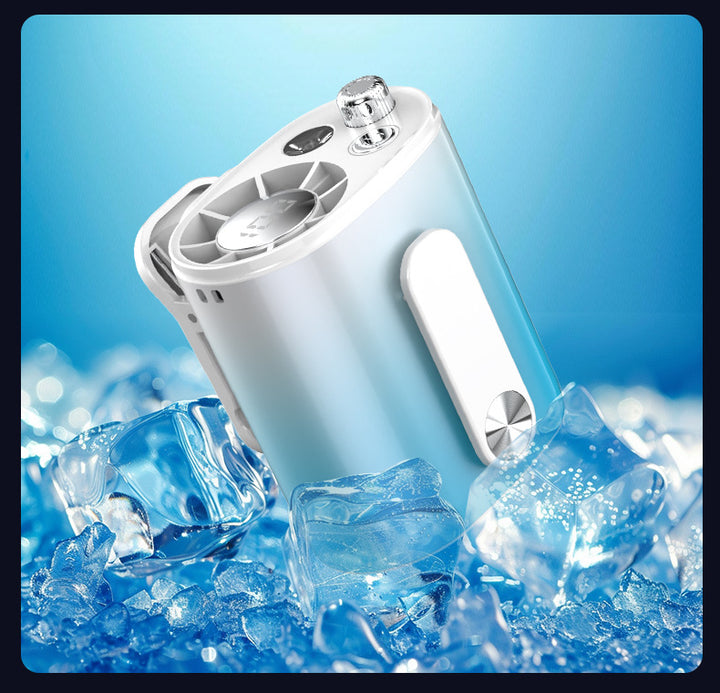 Unisex portable personal evaporative air cooler with ice compartment, USB charging function and clampable stand Bowlift