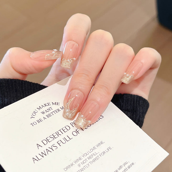 Elegant Crystal-Inspired Press-On Nail Extensions Bowlift