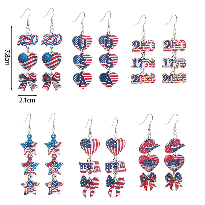 Women take statement earrings with cowboy hat heart and bow pendant Bowlift
