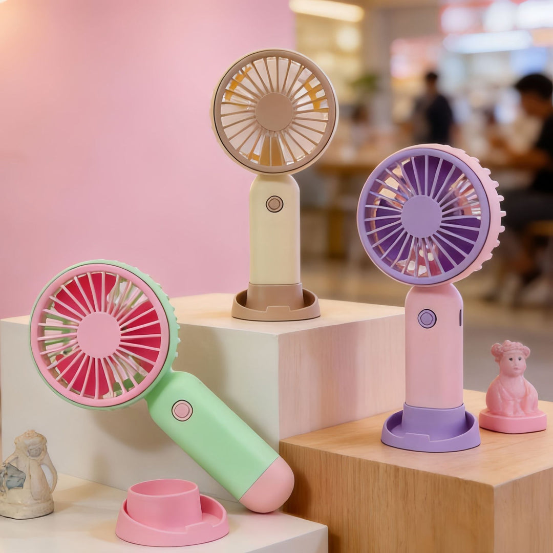 Ladies portable mini handheld fan with ergonomics and USB connection Bowlift