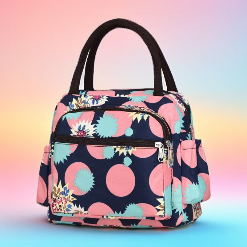 Cat Print Multi-Pocket Tote Bag Bowlift