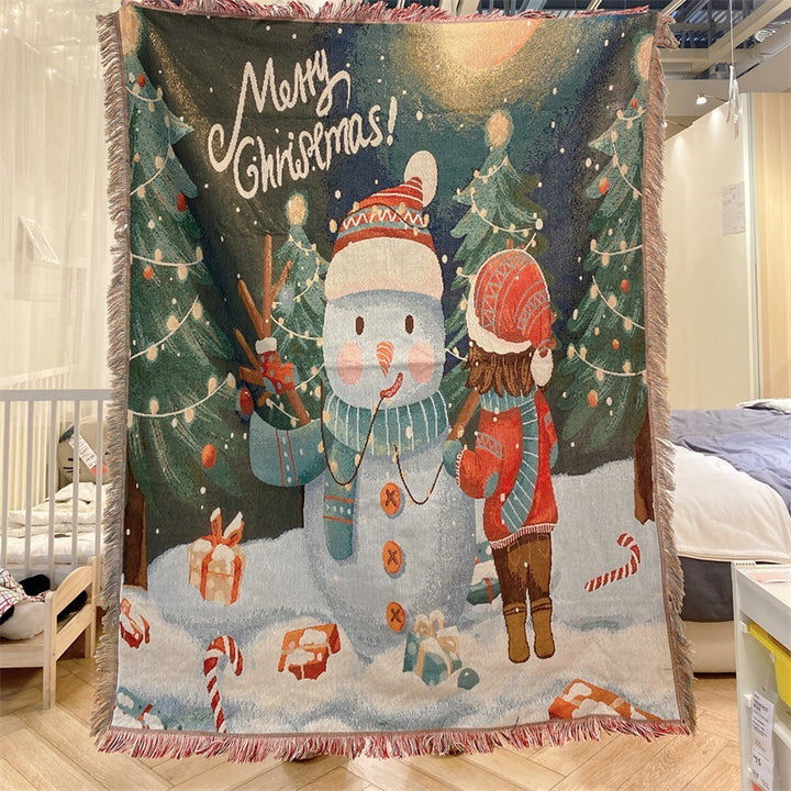 Cozy Holiday-Themed Throw Blanket