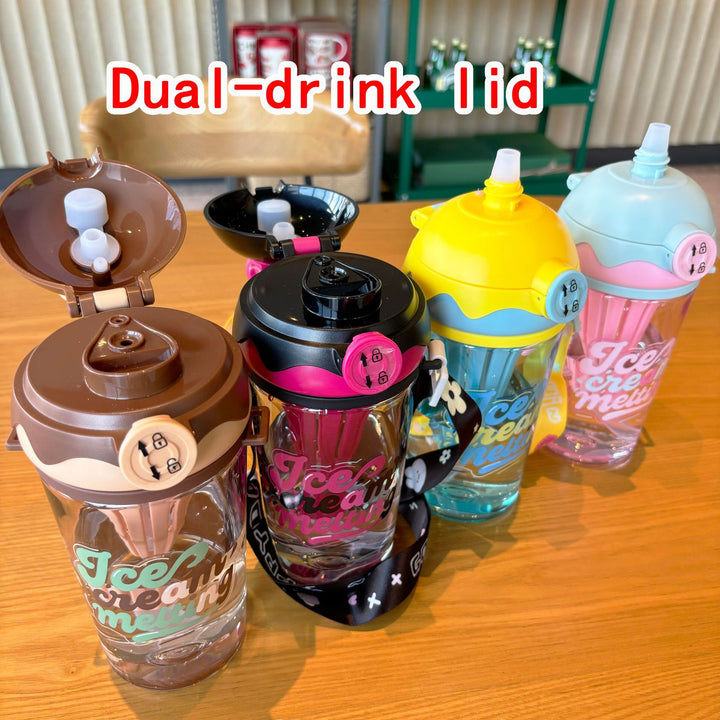 Ladies creative drinking bottle in ice cream design Bowlift