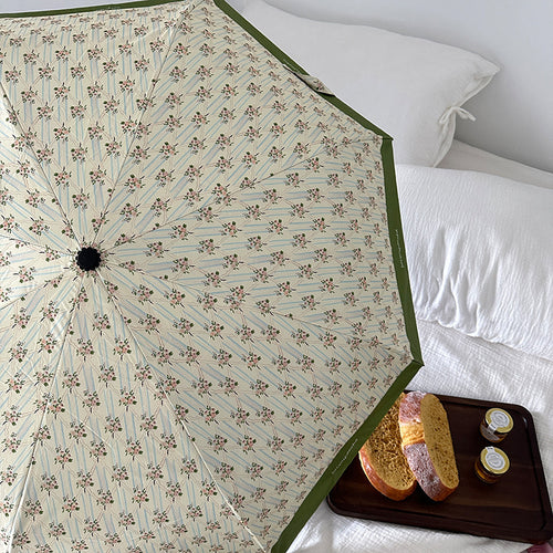 Ladies elegant folding umbrella with floral design Bowlift