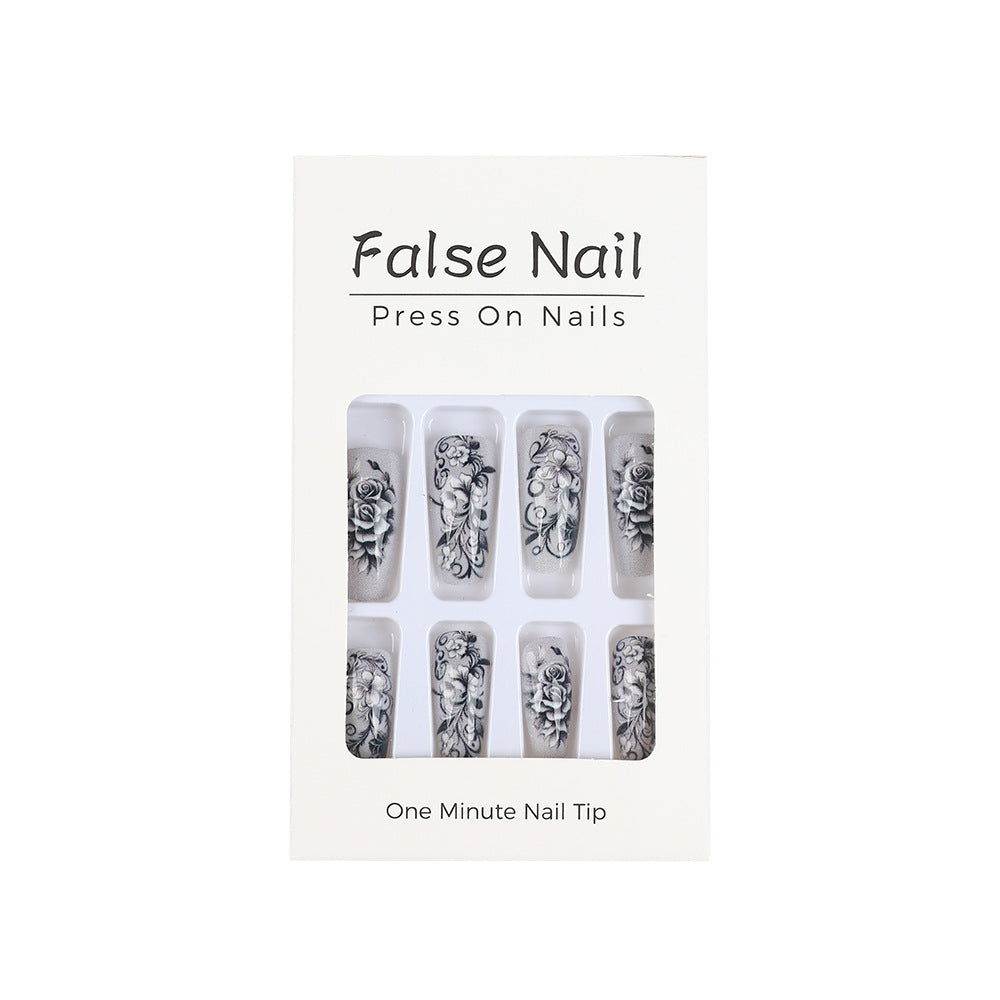 Artificial nails with floral designs Bowlift