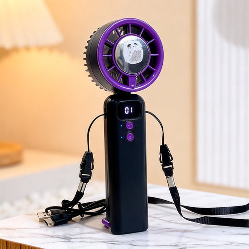 Women Portable Fan with Flexible Adjustable Speed Levels Bowlift