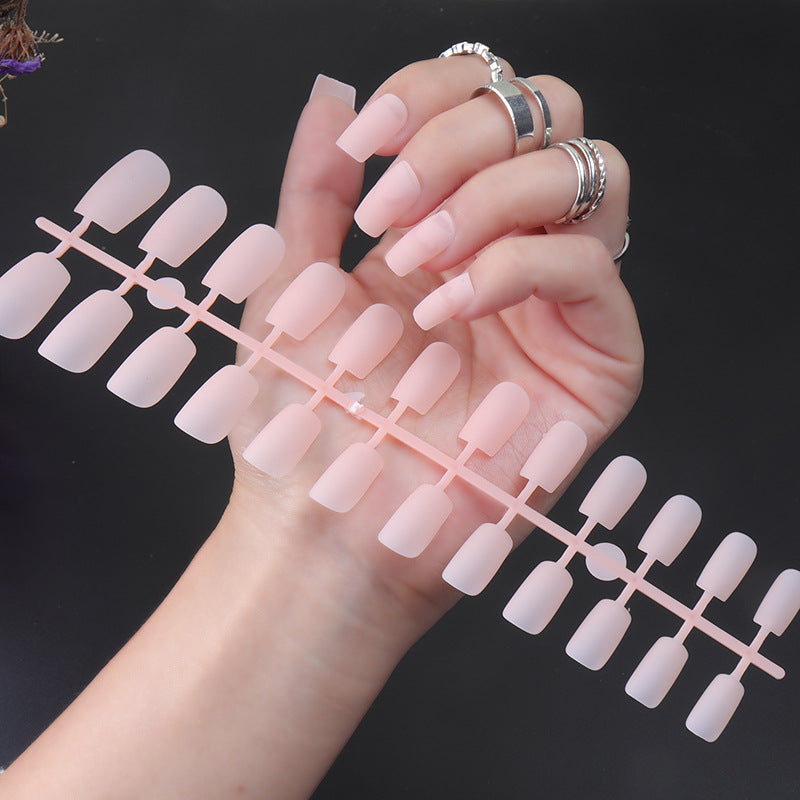 Matte Finish Long Stiletto Press-On Nails Bowlift